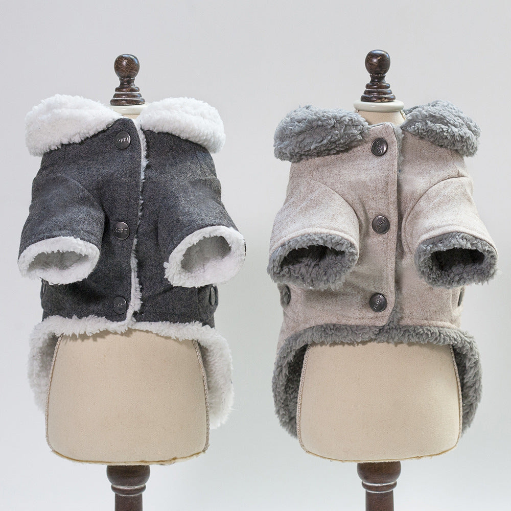 Plush Velvet Winter Coat for Small Dogs & Cats