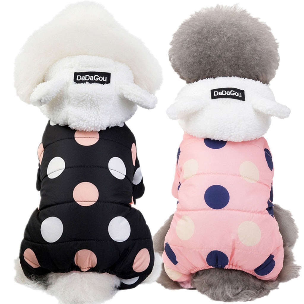 Cozy Polka Dot Four-Leg Pet Pajamas