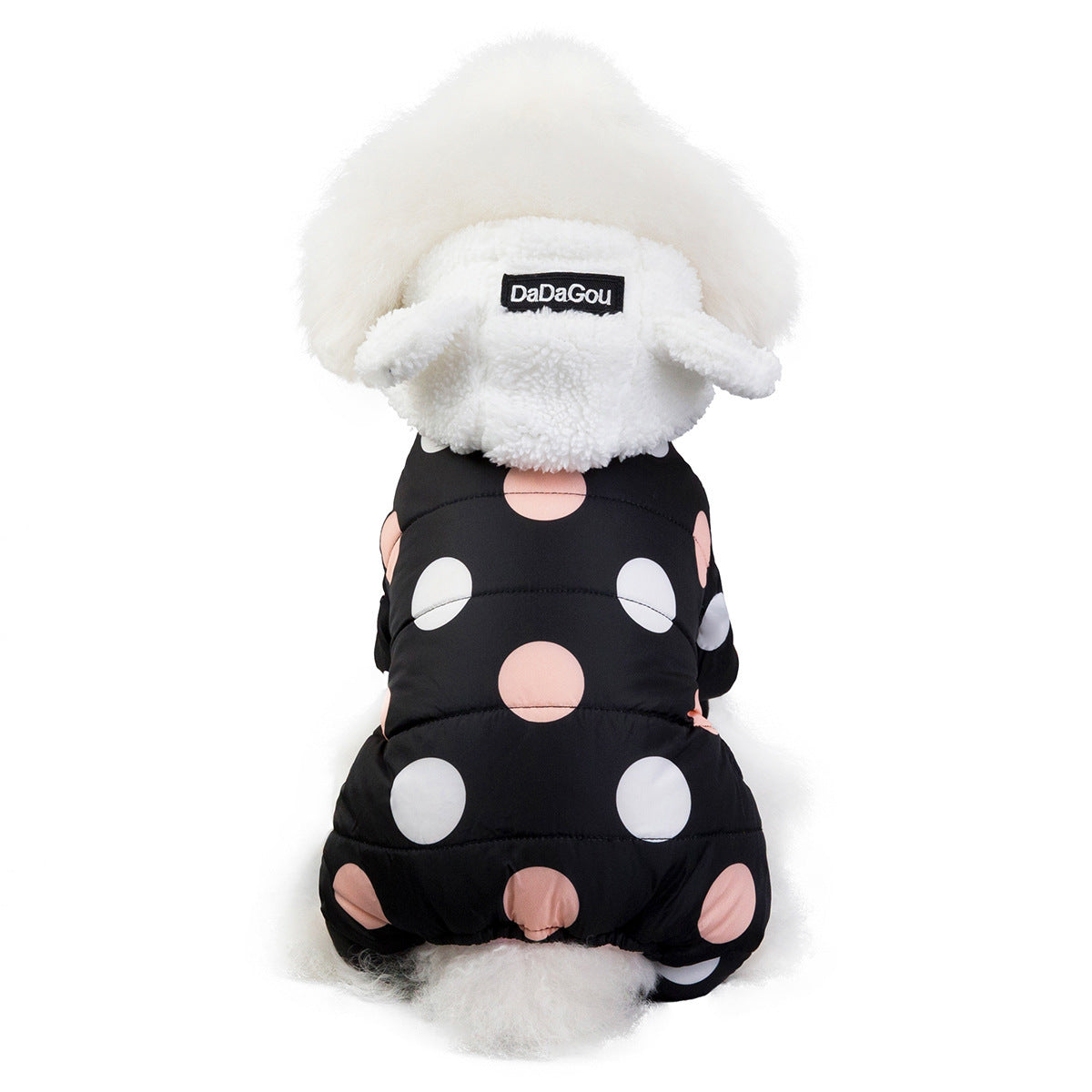 Cozy Polka Dot Four-Leg Pet Pajamas