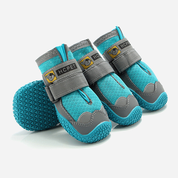 Breathable Summer Dog Shoes with Reflective Straps (Set of 4)
