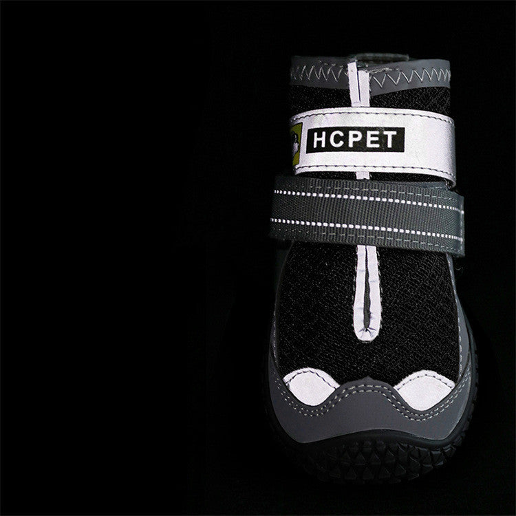 Breathable Summer Dog Shoes with Reflective Straps (Set of 4)
