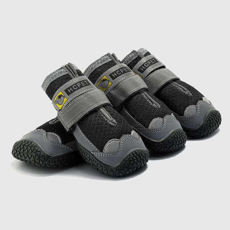 Breathable Summer Dog Shoes with Reflective Straps (Set of 4)