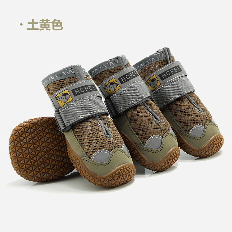 Breathable Summer Dog Shoes with Reflective Straps (Set of 4)