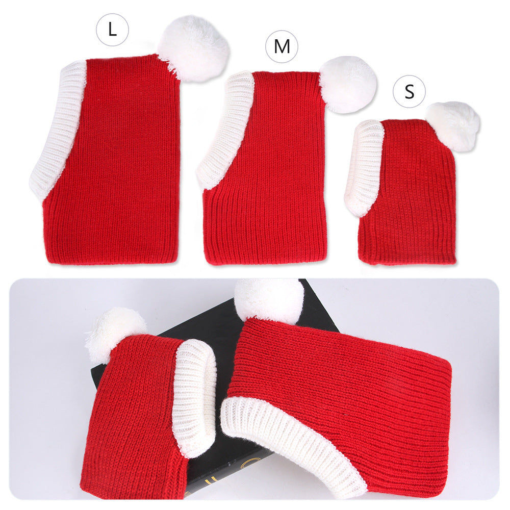 Festive Christmas Knit Hat for Dogs