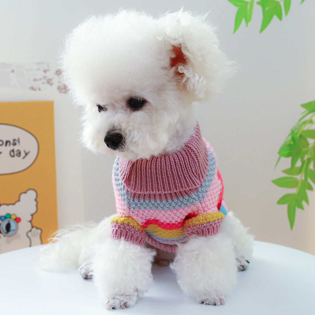 Cozy Striped Knit Sweater for Pets
