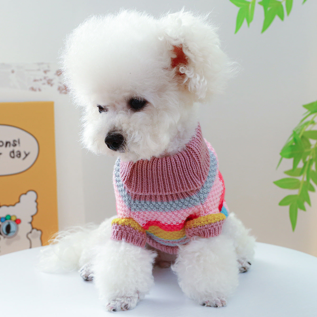 Cozy Striped Knit Sweater for Pets