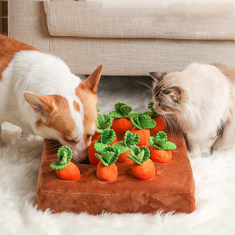 Interactive Carrot Patch Snuffle Mat for Dogs