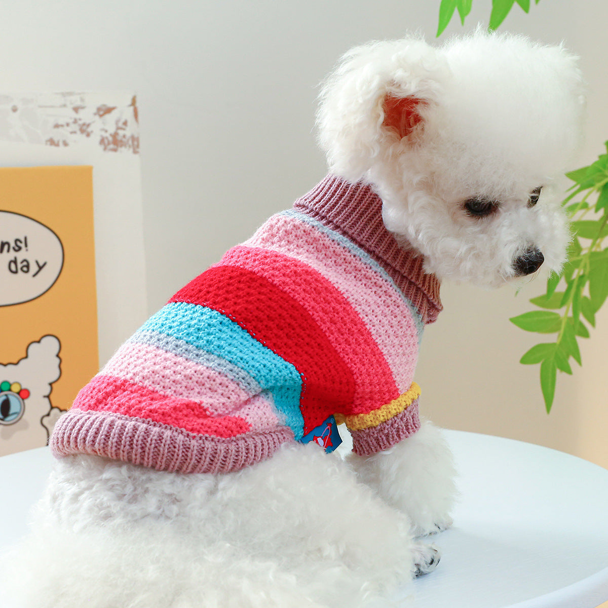 Cozy Striped Knit Sweater for Pets