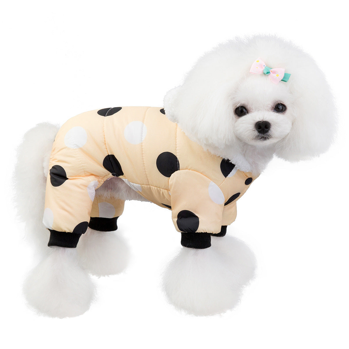 Cozy Polka Dot Four-Leg Pet Pajamas