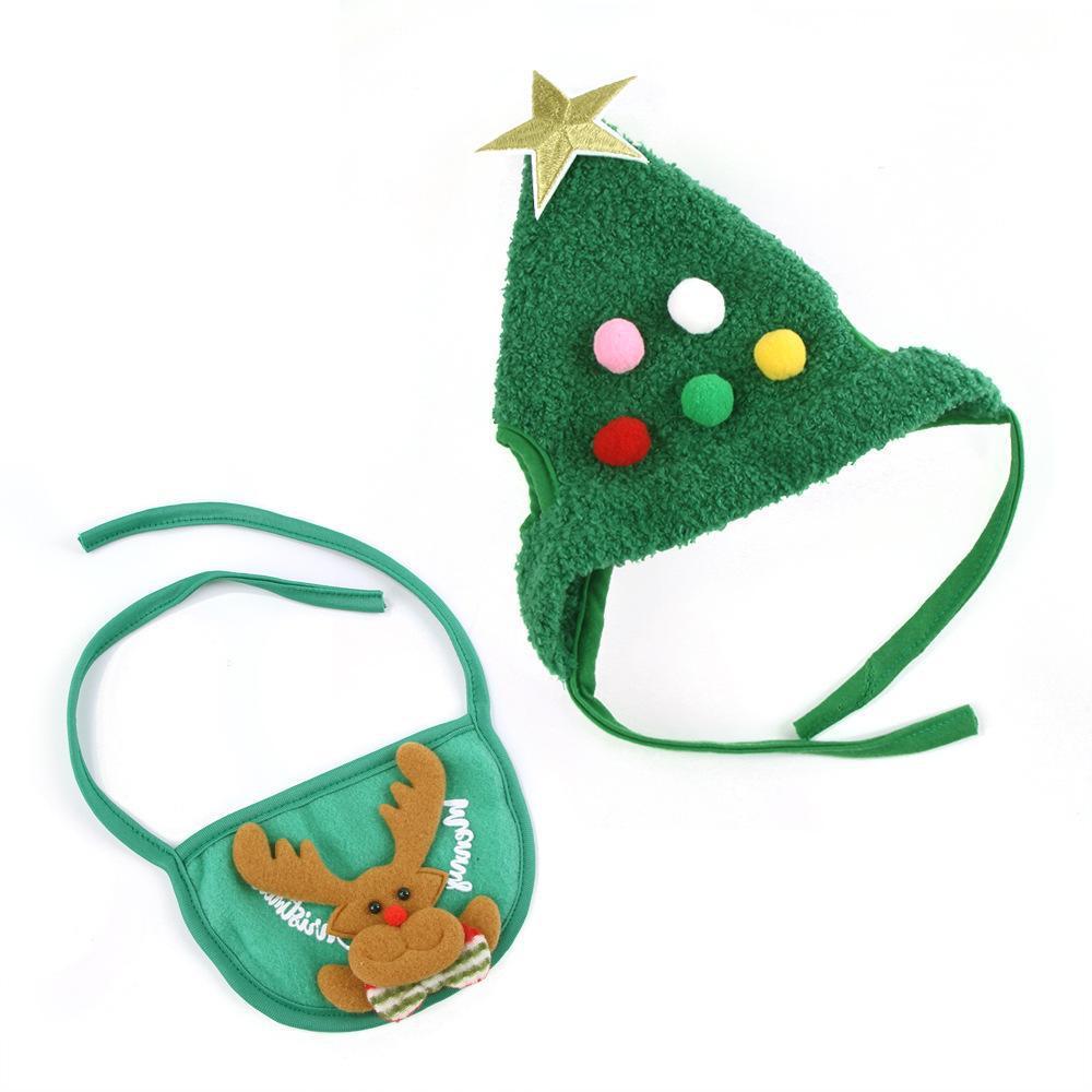 Festive Christmas Tree Pet Hat