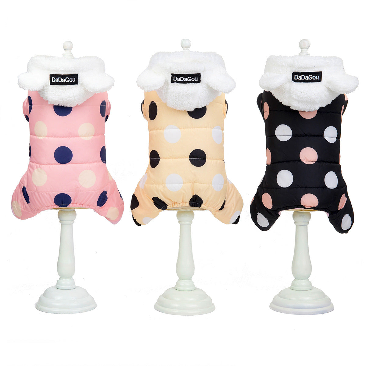 Cozy Polka Dot Four-Leg Pet Pajamas