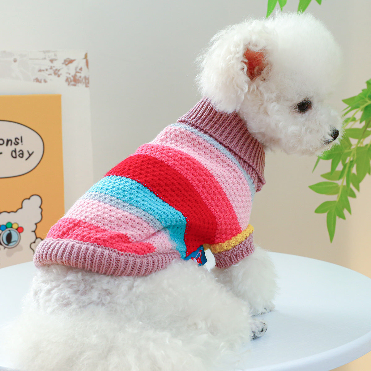Cozy Striped Knit Sweater for Pets