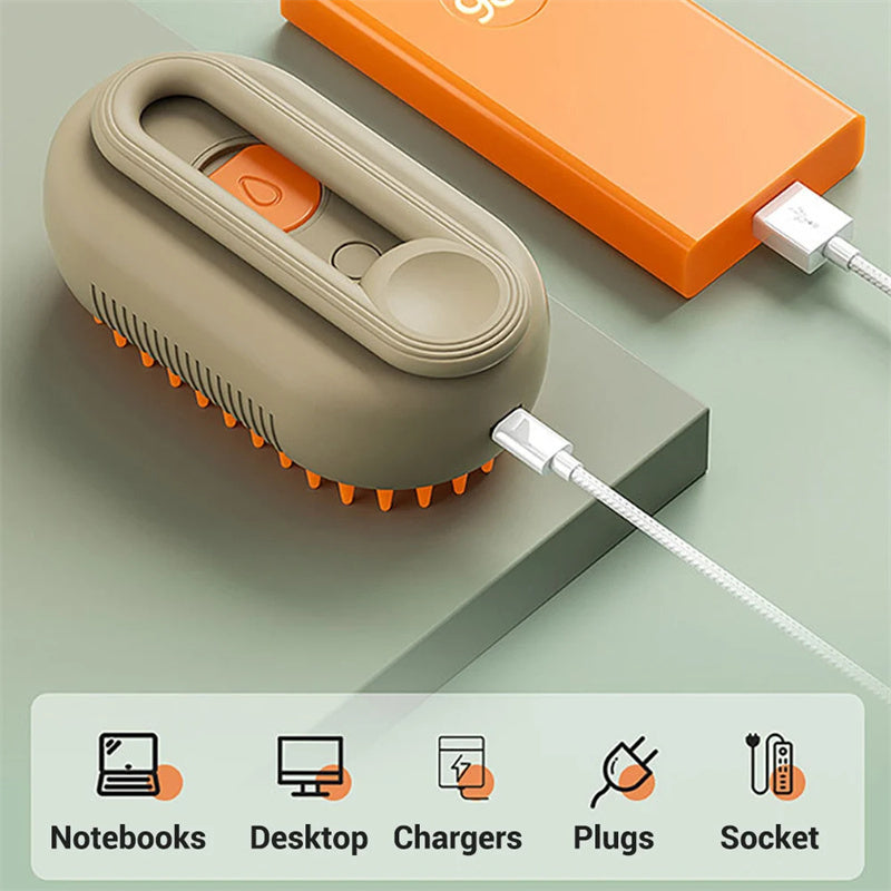 The Ultimate Grooming Tool: 3-in-1 Steam Brush