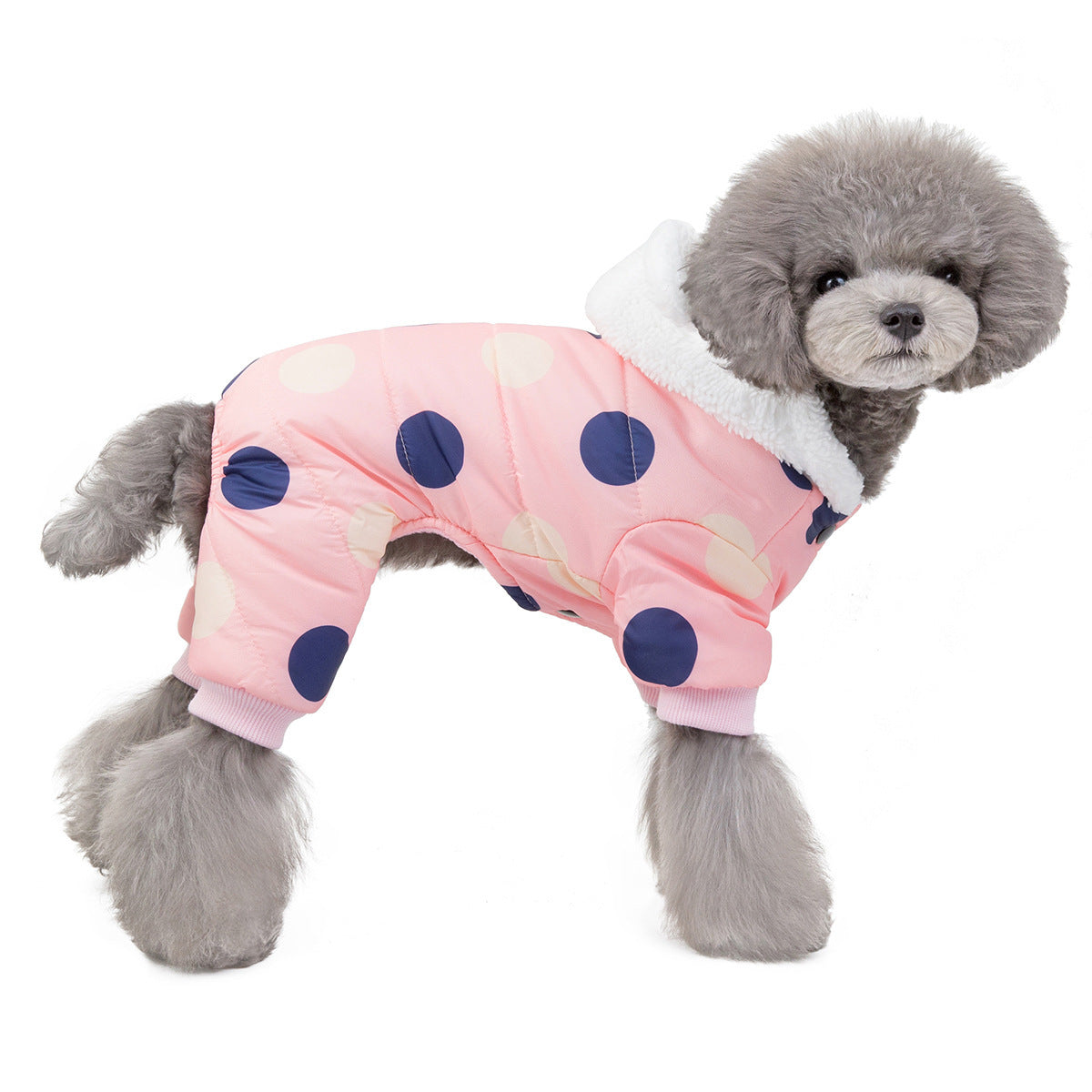 Cozy Polka Dot Four-Leg Pet Pajamas