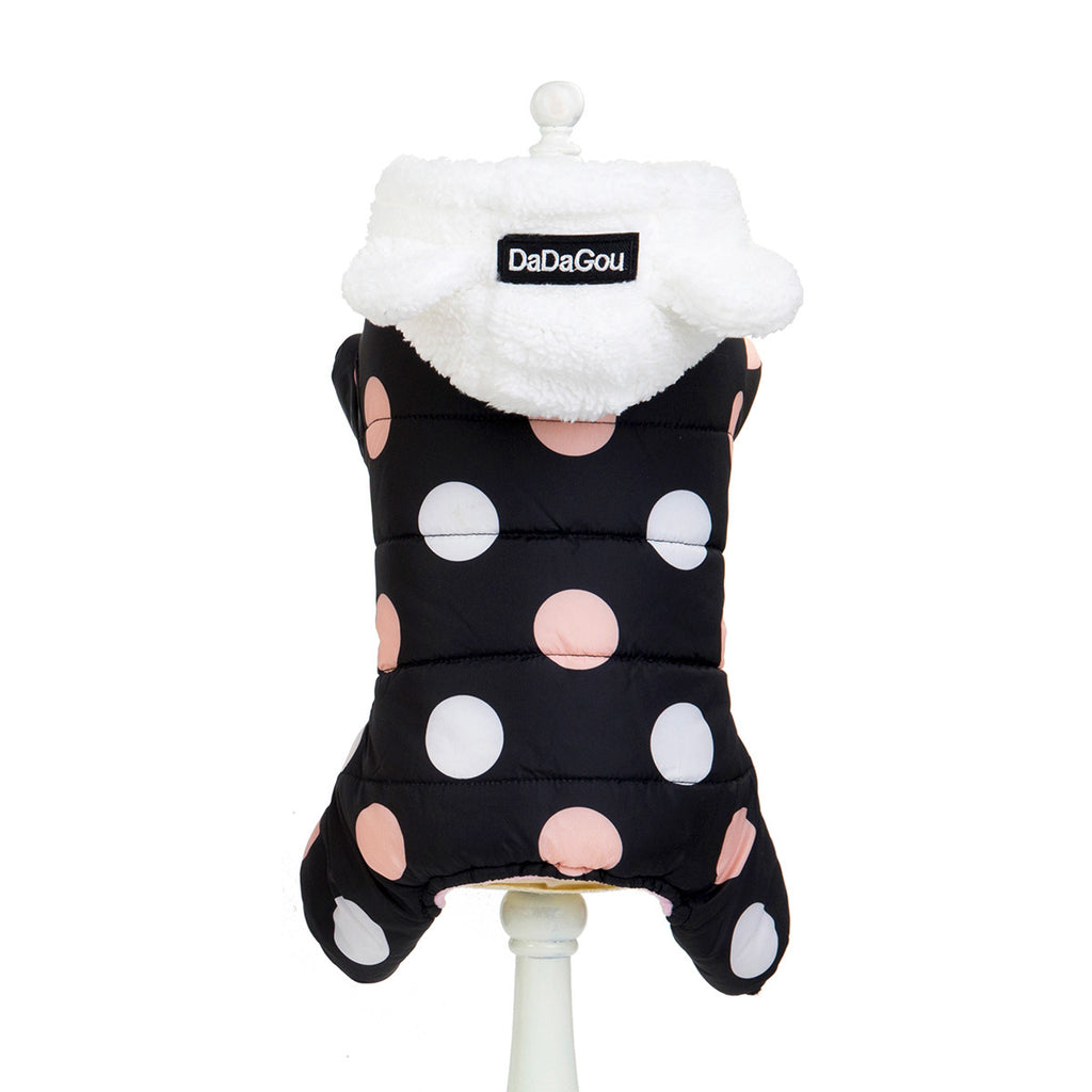 Cozy Polka Dot Four-Leg Pet Pajamas