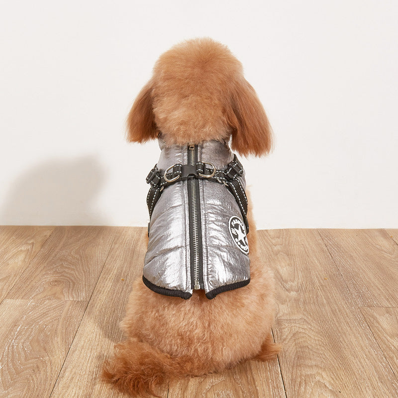 Padded Winter Dog Vest with Fleece Lining