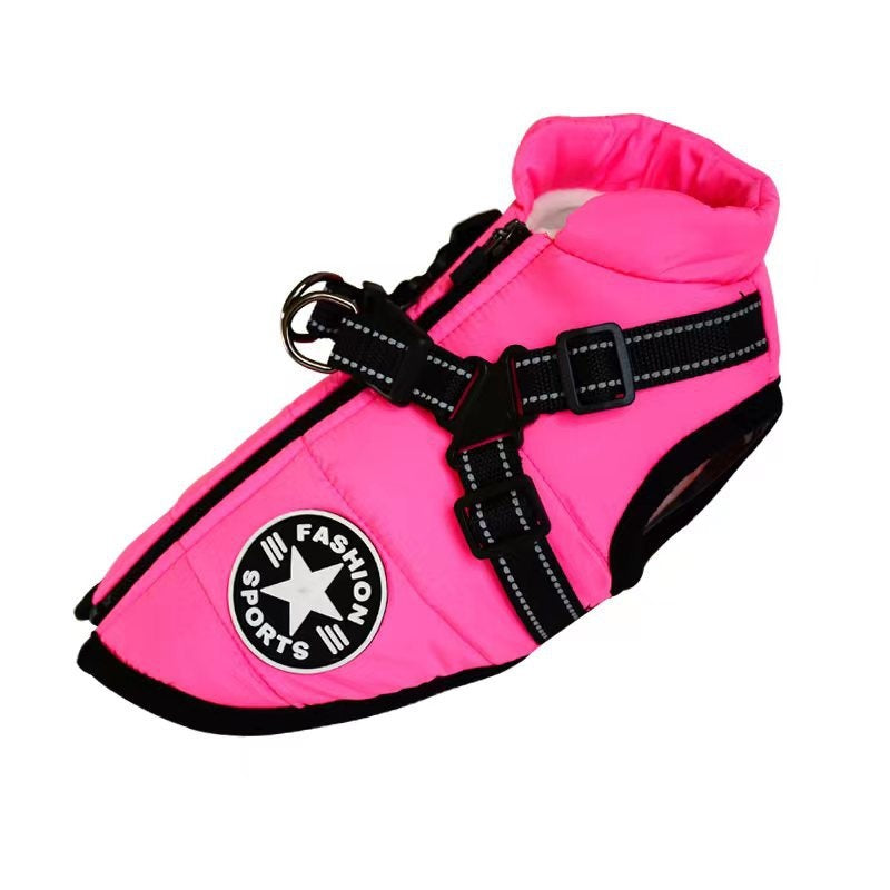 Padded Winter Dog Vest with Fleece Lining