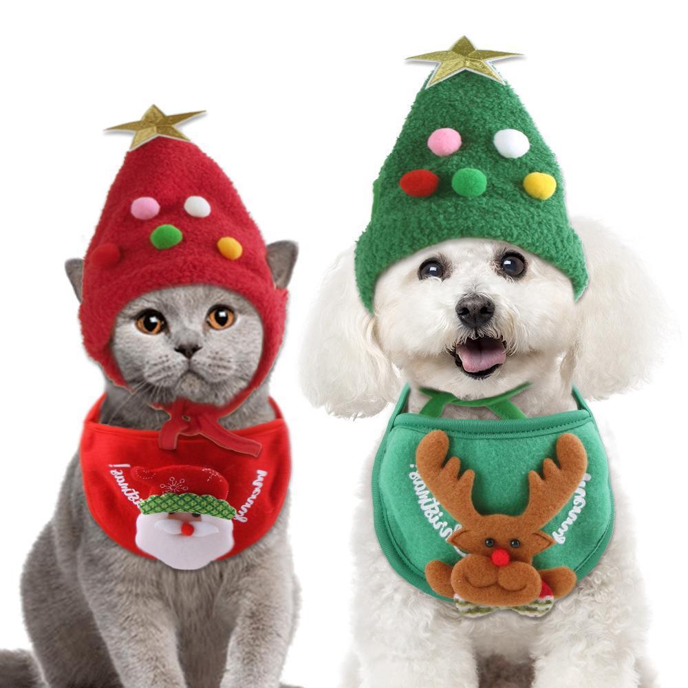 Festive Christmas Tree Pet Hat
