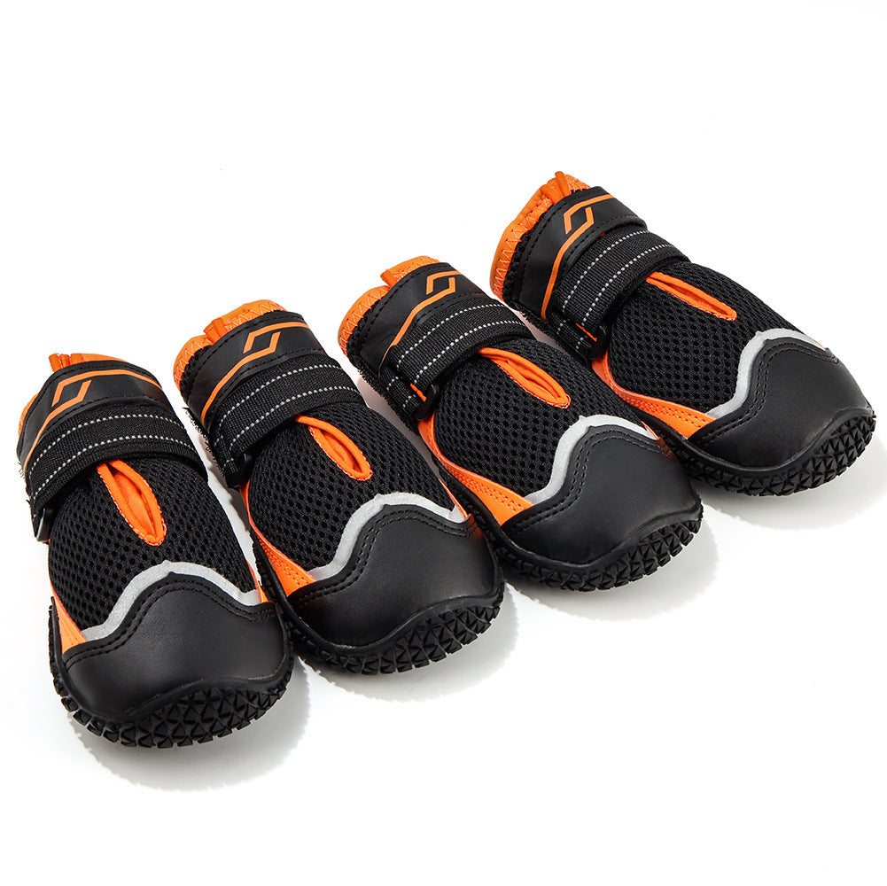 Breathable Summer Dog Shoes with Reflective Straps (Set of 4)